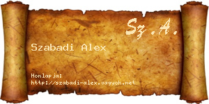 Szabadi Alex névjegykártya